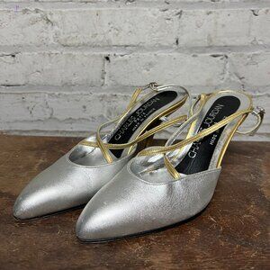 Charles Jourdan - Silver Metallic Heels - Size 6